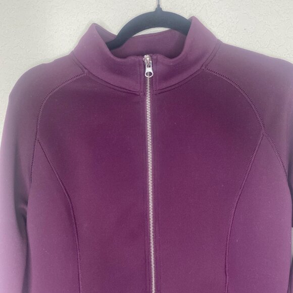 32 Degrees Heat Full Zip Jacket Womens Size S Burgundy Soft Pockets Athleisure - Picture 3 of 11